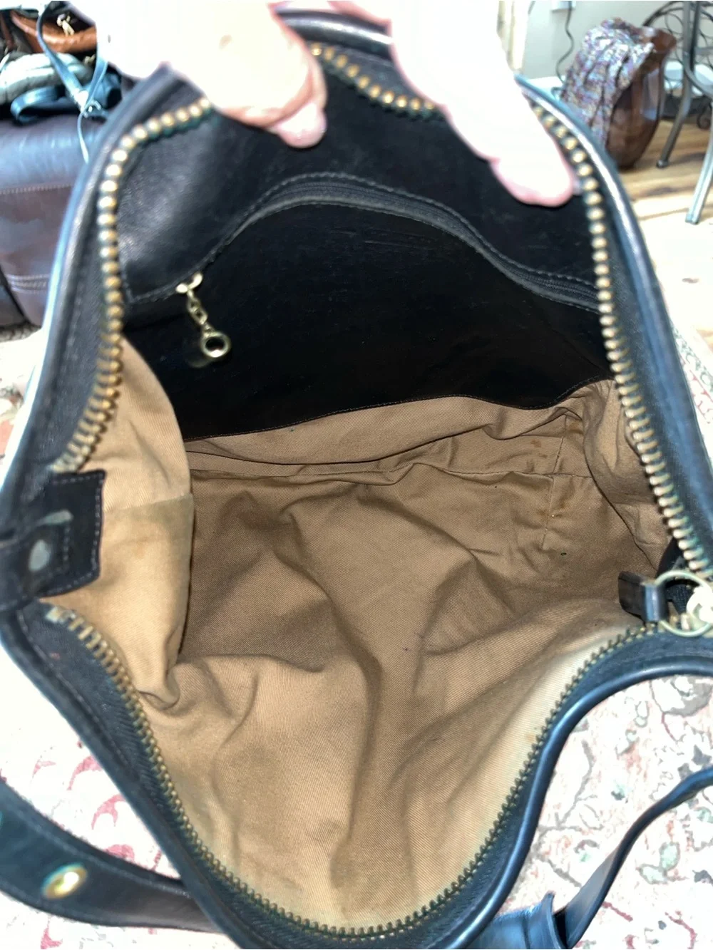 EUC Authentic Vintage Coach Ergo Black Cowhide Leather Shoulder Bag 9213- 2001